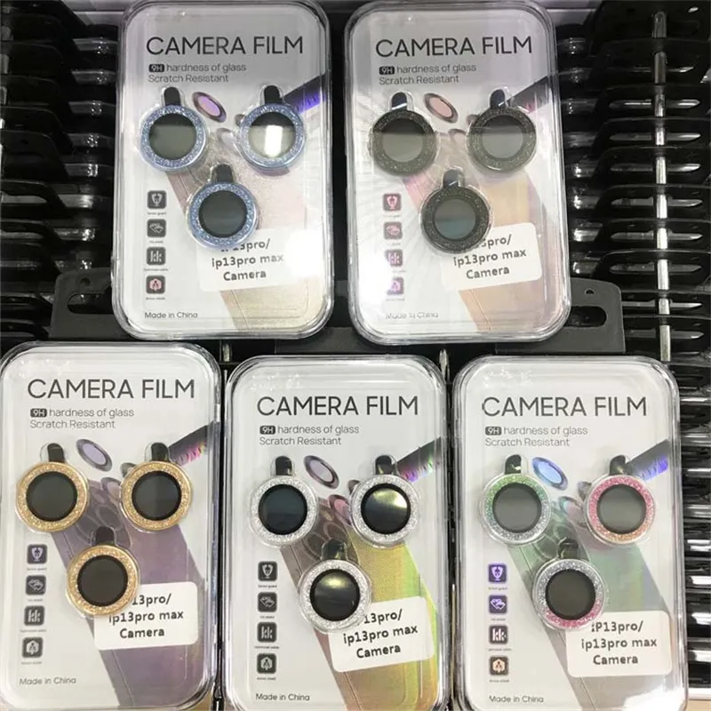 9H Glitter Lens Camera Film Protector For IPhone 15/14 Pro Max/13/12/11 ...