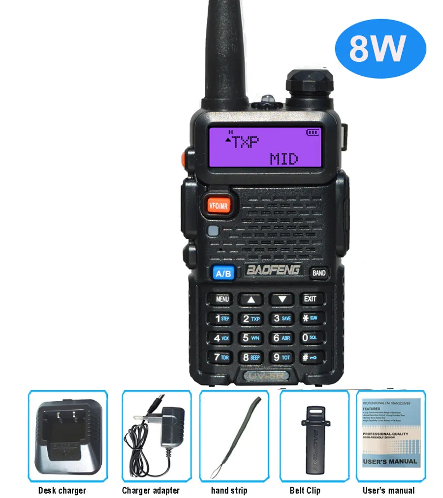 Baofeng UV-5R 8w vhf/uhf dual band radio transceiver