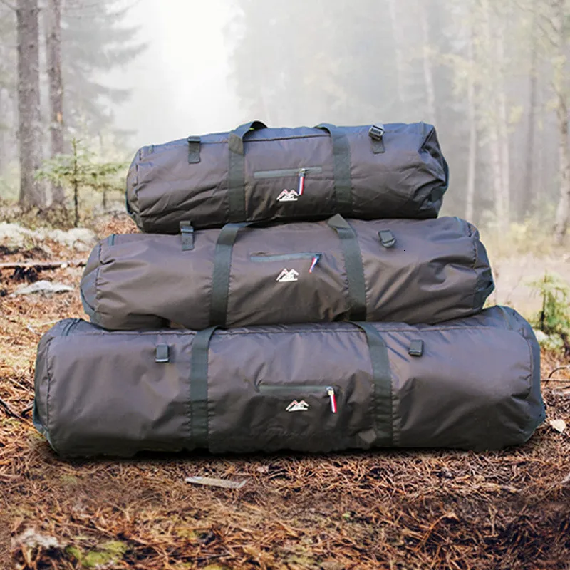 Ryggsäck stor kapacitet vikning tält förvaring bär väska vattentätt bagagepaket för camping vandring picknick arrangör vandringshållare 230830