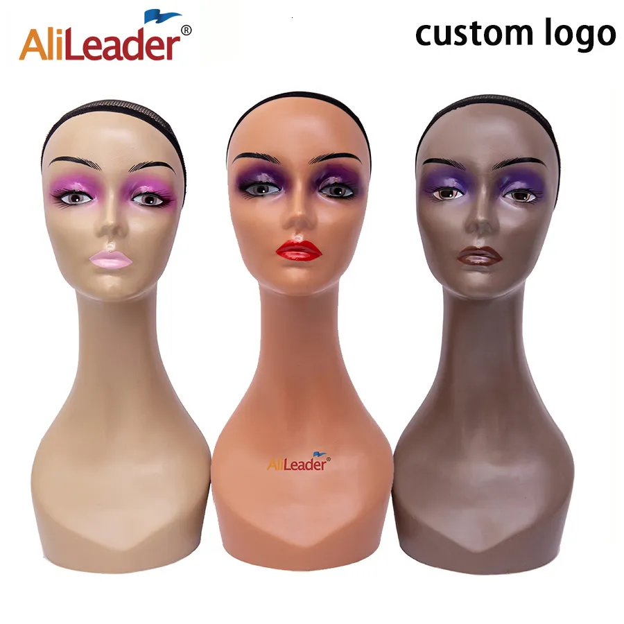 Wig Stand Female Mannequin Manikin Head Stand Realistic Mannequin Head Without Shoulders Half Body Wig Hat Display Cosmetology Head Stand 230830