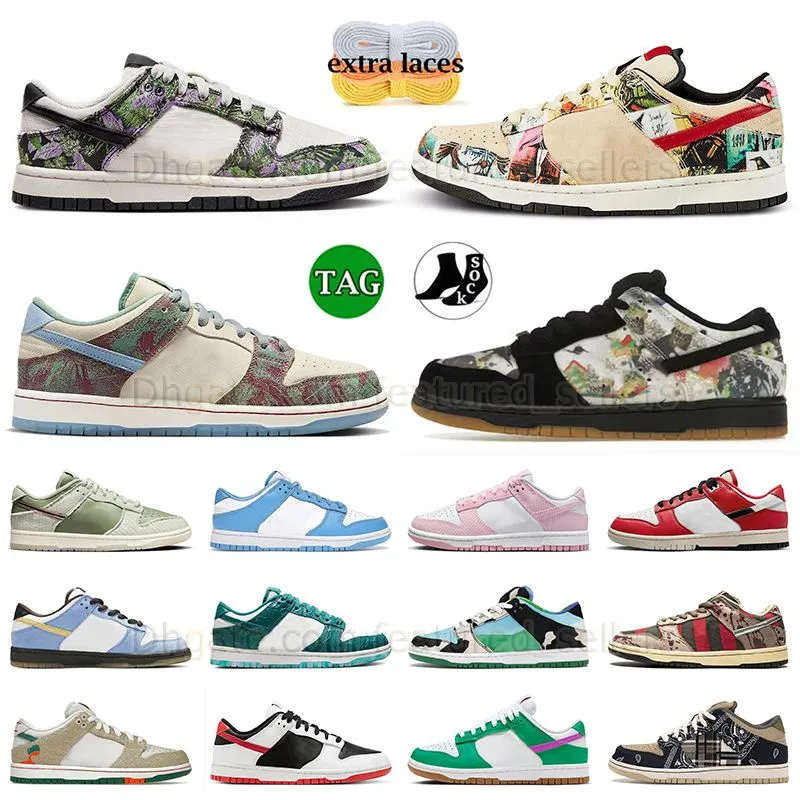 Partihandel löparskor Låg Rammellzee Floral Tapestry Paris Crenshaw Mens Womens Sneakers Freddy Krueger Chunky Spider Chicago Split Outdoor Trainers Big Size 48