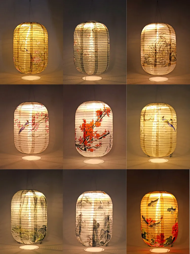 Inne imprezy imprezowe dostawy 25 cm Wodoodporne latarnie słoneczne LED LED LED Chinese Japan Style Lampa Outdoor Ogród Wedna