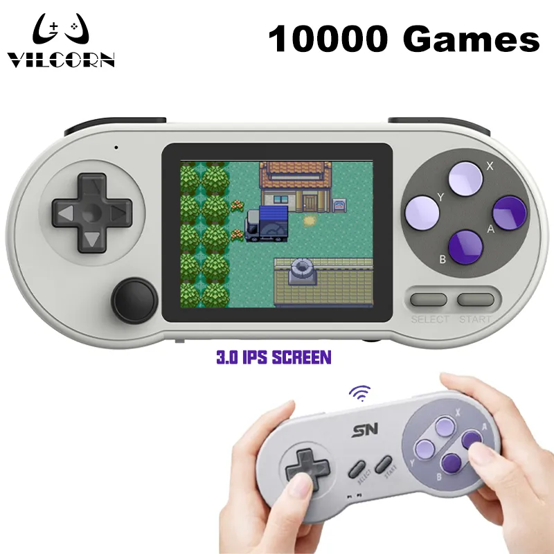 Portabla spelspelare SF2000 Mini Video Console Buildin 10000 Retro Games 30 Inch IPS Screen Handheld för SNES NES MD 230830