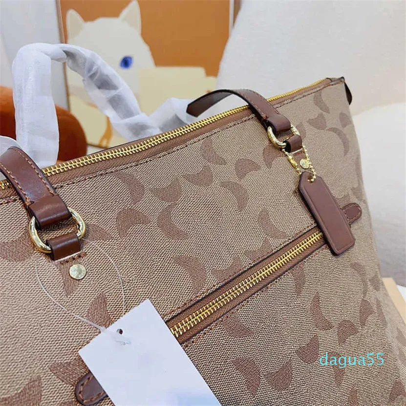 Designer Handbag Print Totes Designer Bag Lady Brown Leather Shopper Bags Women Classic Work Tote Bag Crossbody Purse