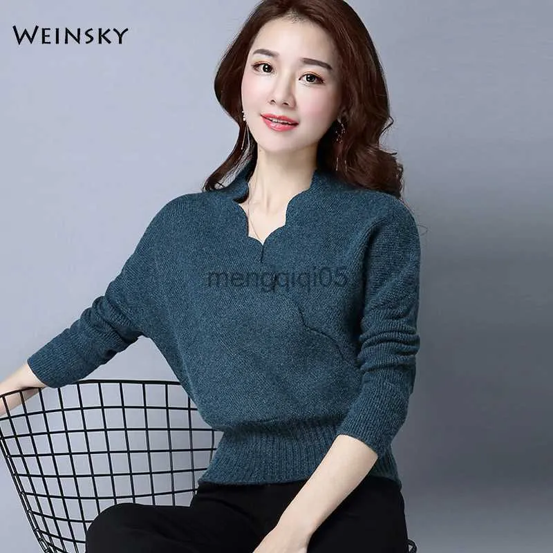 Kobiety swetry dla kobiecy swetr i pullover Criss-cross koreański skoczek w stylu mody Swetery Kobieta jesienią 2019 Nowy sweter HKD230831