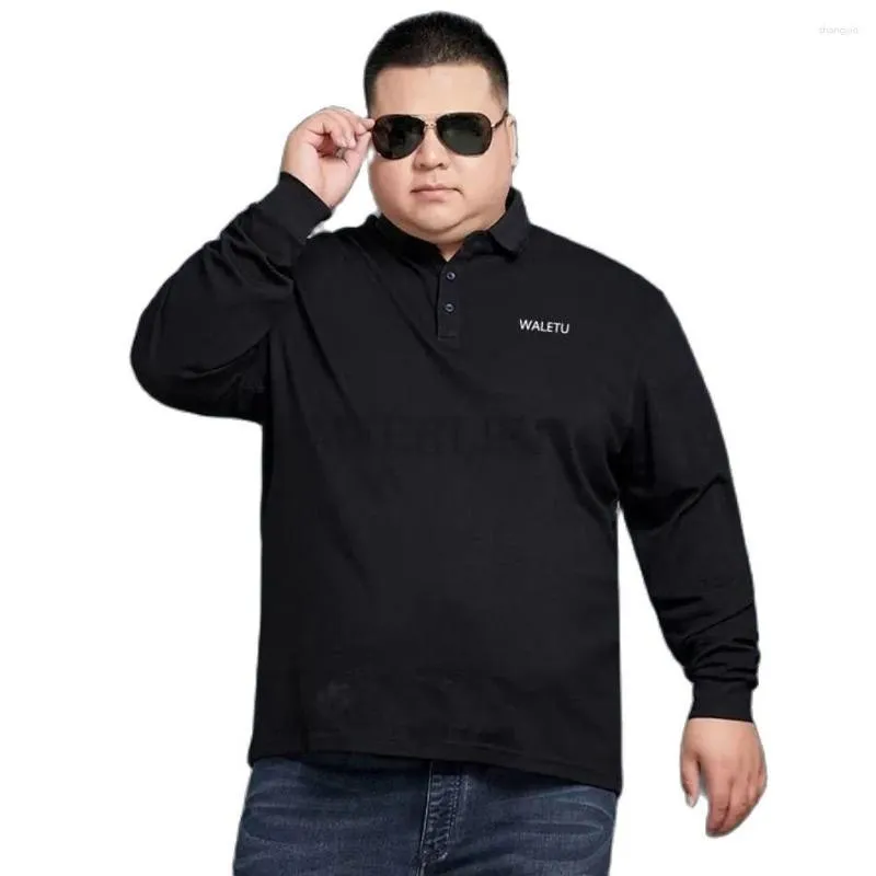 Мужские футболки T-рубашки Осень весна Зимние футболки для мужчин Polo Plus Size 8xl 9xl 10xl Pockets Pockets Tops Loose Tees 74 72 70 76 76