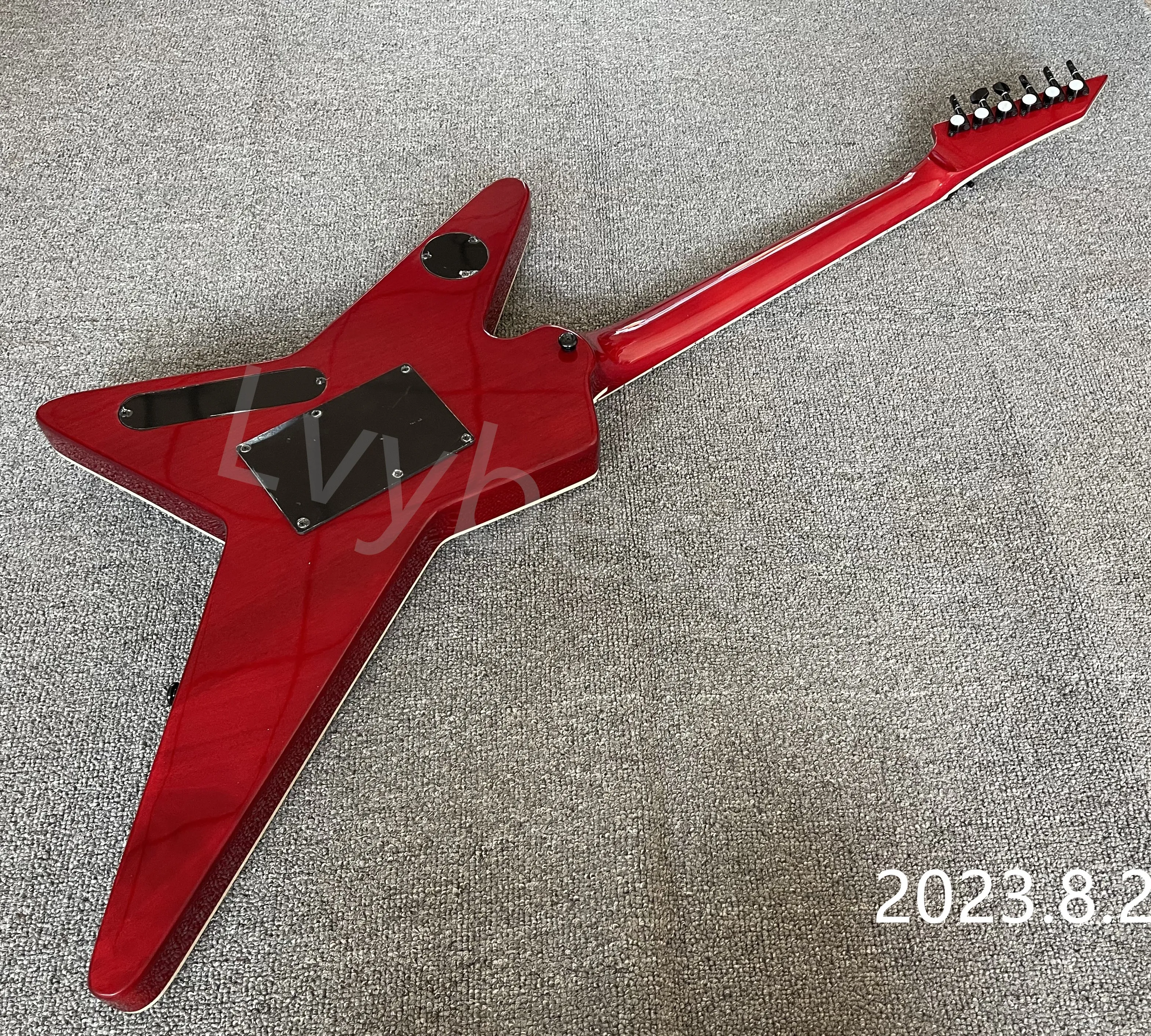 Electric Guitar Transparent Red Flame Top Ebony Fingerboard Electric Guitar Transparent Red Flame Top Ebony Fingerboard