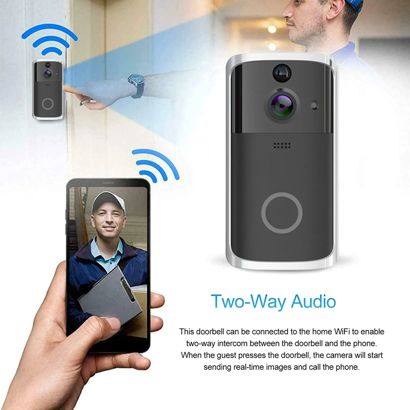 1080P Tuya Smart Video Doorbell WIFI Wireless Door Bell Waterproof Night  Vision Smart Home Video Intercom Camera 2.4GHz 5GHz - AliExpress