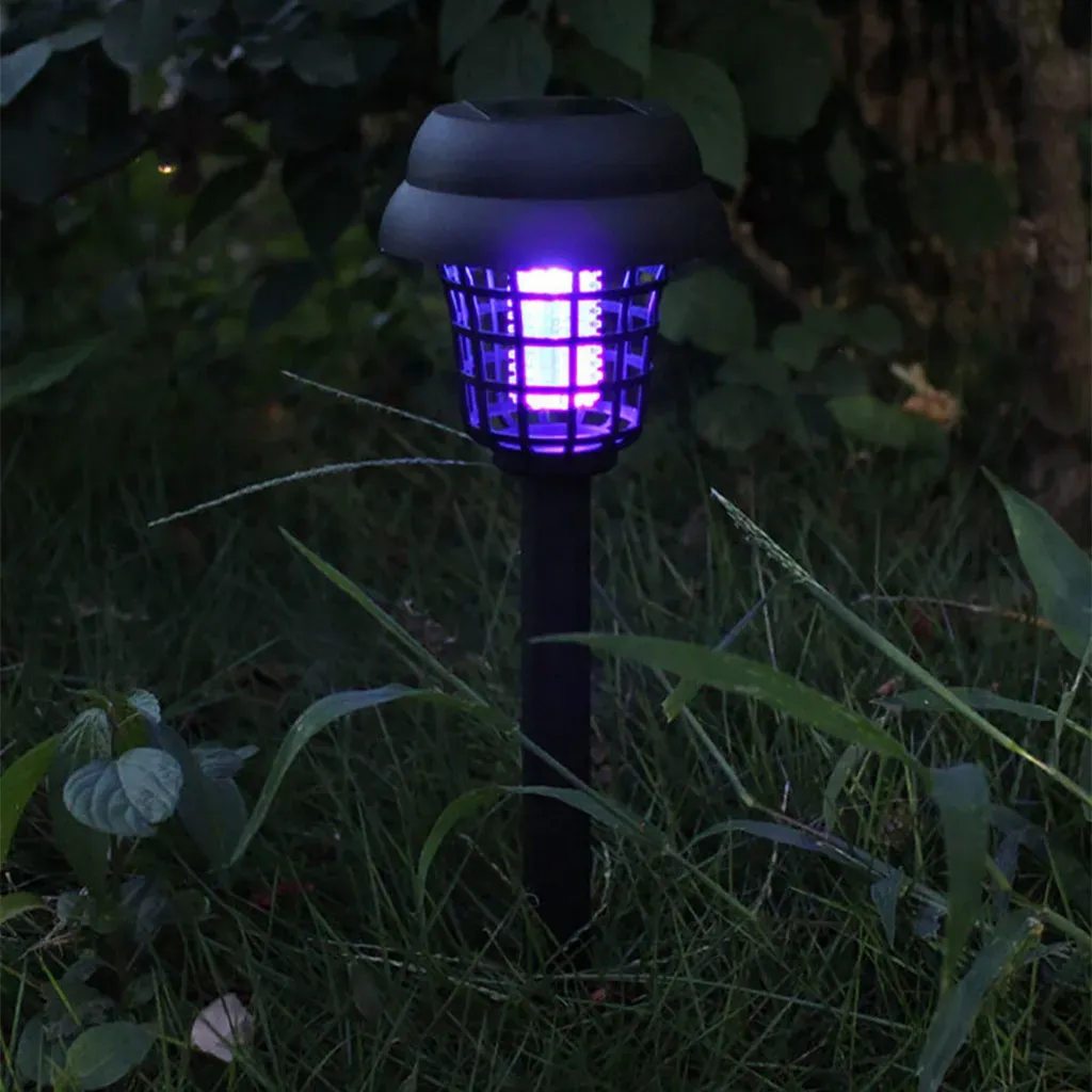Mosquito Repellent Killer Lamp Solar Powered LED Light Mosquito Pest Bug Zapper Insect Killer Lamp Garden Path Lighting