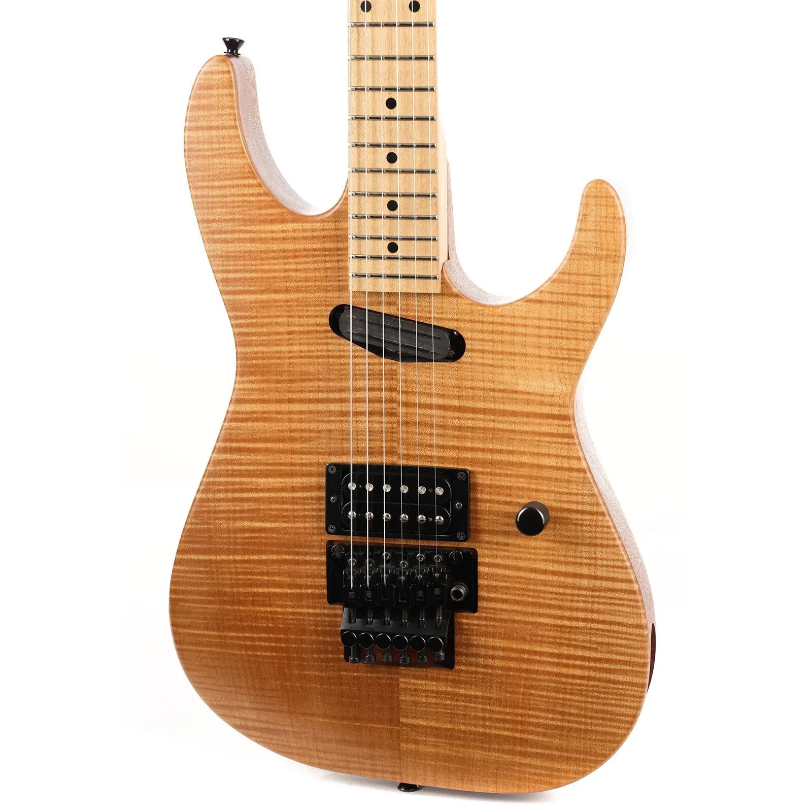 E S P Custom Shop Kamikaze Mahogny med Flame Maple Top Electric Guitar som samma av bilderna