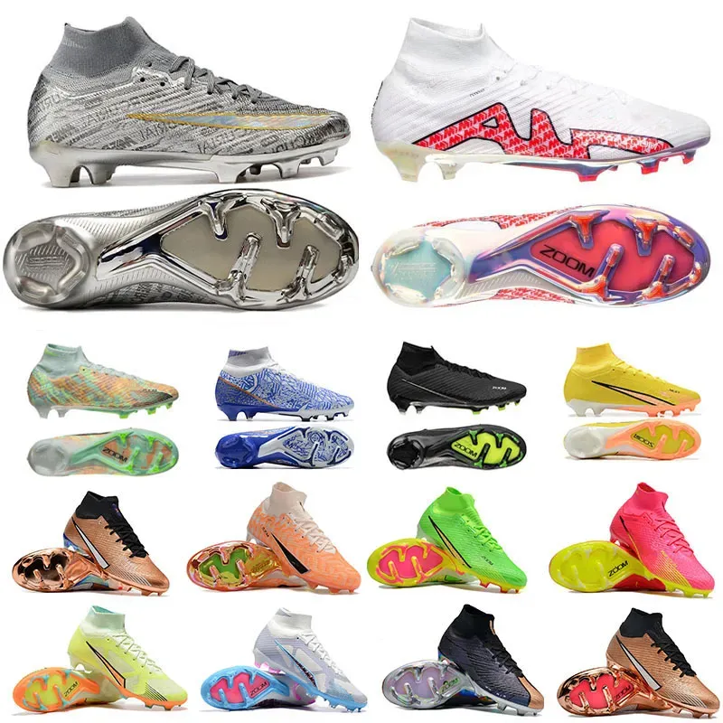 Scarpe da calcio per bambini da uomo Mercurlal Superfiy XXV Sier IX 9 Elite FG Youth Blast Mbappe Cristiano Ronaldo Luminous Dream Speed 6 Scarpa da calcio per il 25 ° anniversario