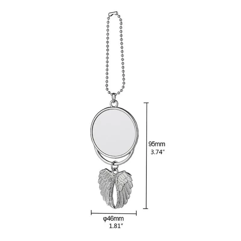 Sublimation Wings Keychains Pendants Decorations Blanks Car Pendant Angel Wing Mirror Decoration Hanging Charm Ornaments fy4406 0518