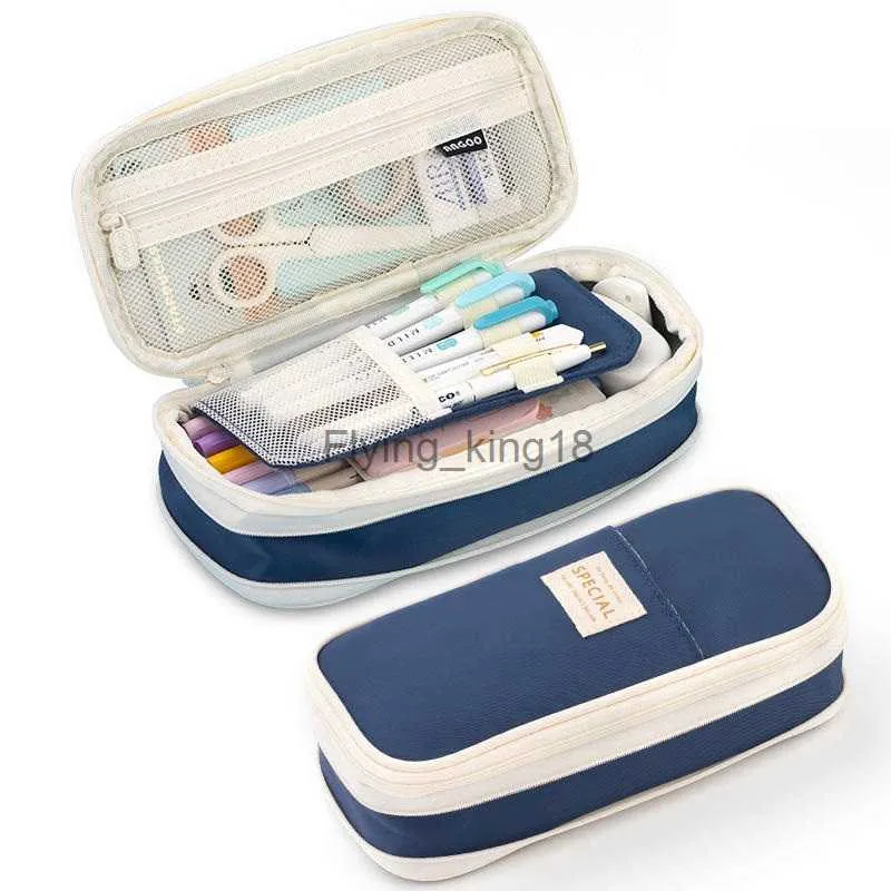Wholesale Angoo Expandable Pencil Case Simple Waterproof Hit Color Storage  Pouch For Stationery And School A7208 HKD230831 From Flying_king18, $8.83