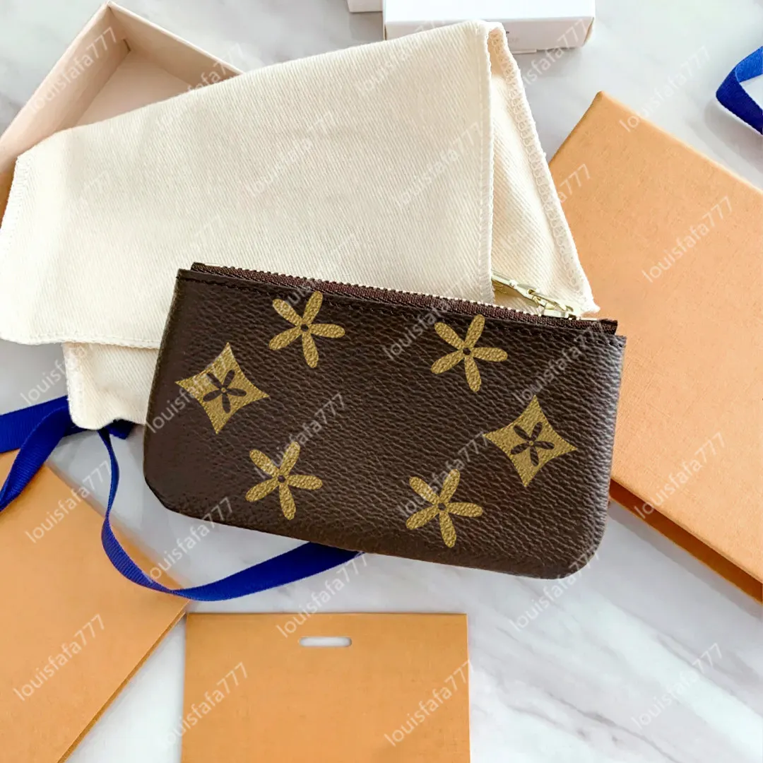 Designers Luxurys Purses Key Pouch Pochette CLES LOUISE Women Mens Key Ring Credit Card Holder Vutton Coin Purses Viuton Mini Wallet Bag