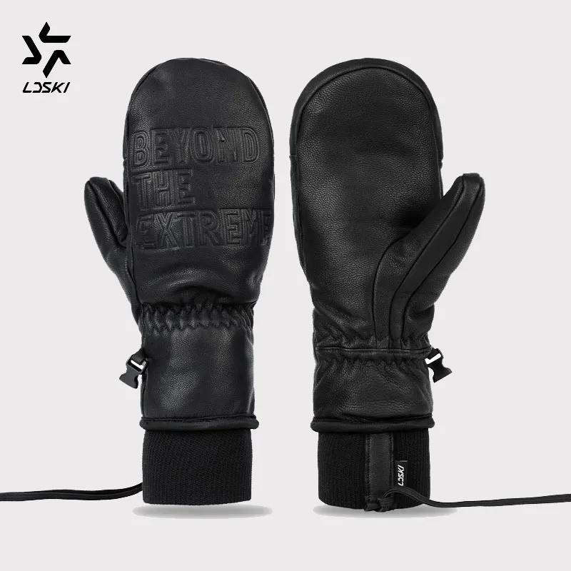 Ski Gloves LDSKI Winter Men Thermal Women Thinsulate Waterproof Cycling NonSlip Snowboard Snowmobile Snow Leather Mittens 230830