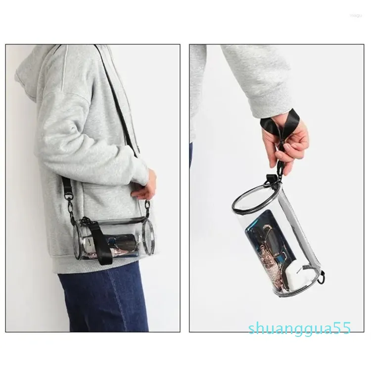 ダッフェルバッグクリアバッグワークビジネス旅行肩クロスボディハンドバッグ男性のための調整可能なストラップ付きハンドバッグ