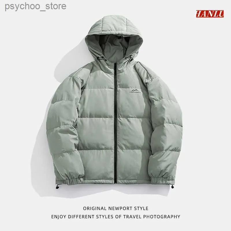 Parkas pour hommes HANLU 2022 hiver à capuche doudoune hommes décontracté en vrac épaissir canard vers le bas chaud hommes Parkas femmes hiver vestes bouffantes sport manteau Q230831