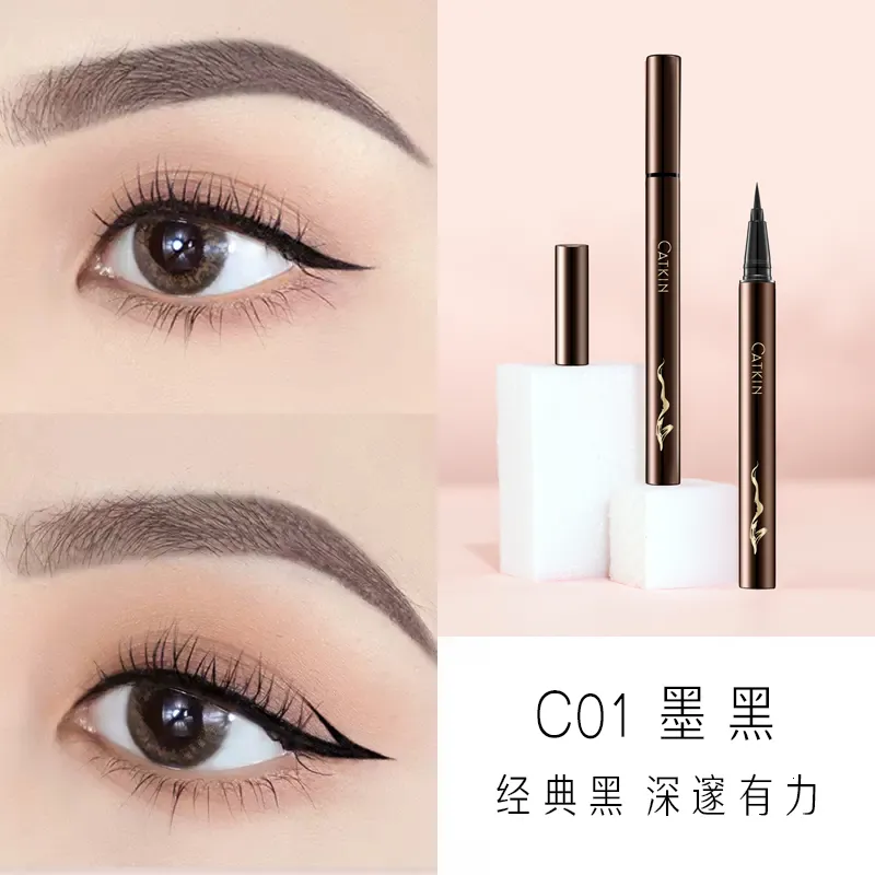 Eye ShadowLiner Combinação CATKIN caneta delineadora preta à prova d'água suave de longa duração 230830