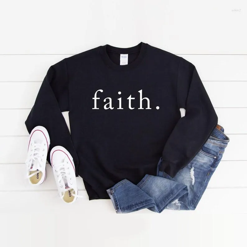 Women's Hoodies Faith Unisex Sweatshirt Cotton Solid Thicken Warm Women Lady Fashion Print Streetwear Top