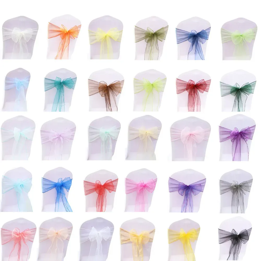 25 X New Organza Bows Chair Sashes Wedding Engagement Mint Seat Bow