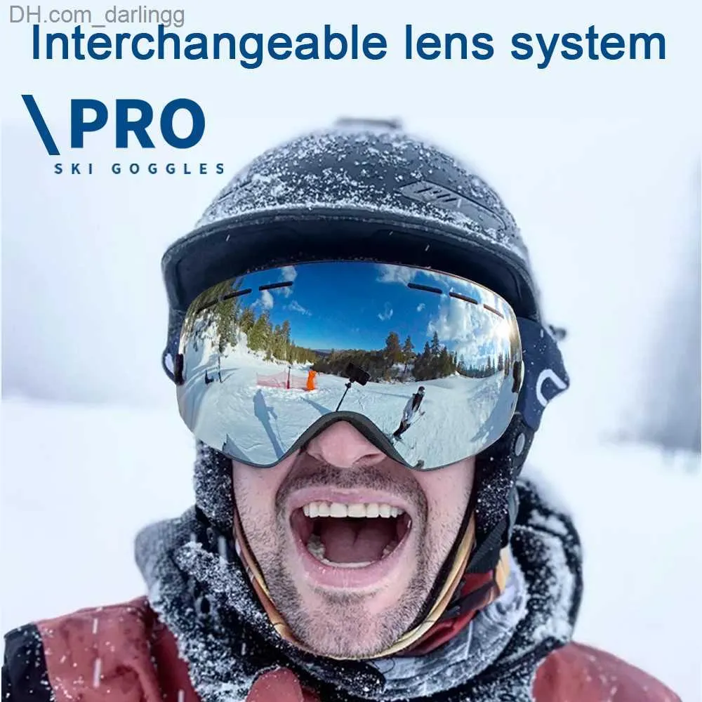 Occhiali da sci Nuovissimo aggiornamento Occhiali da sci invernali  Protezione 100% UV400 Occhiali da sci Anti-nebbia Accessorio da neve per  Snowmobile