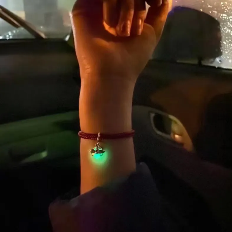 Glow Firefly Perlen Anhänger Armband Halskette DIY Anhänger Zubehör