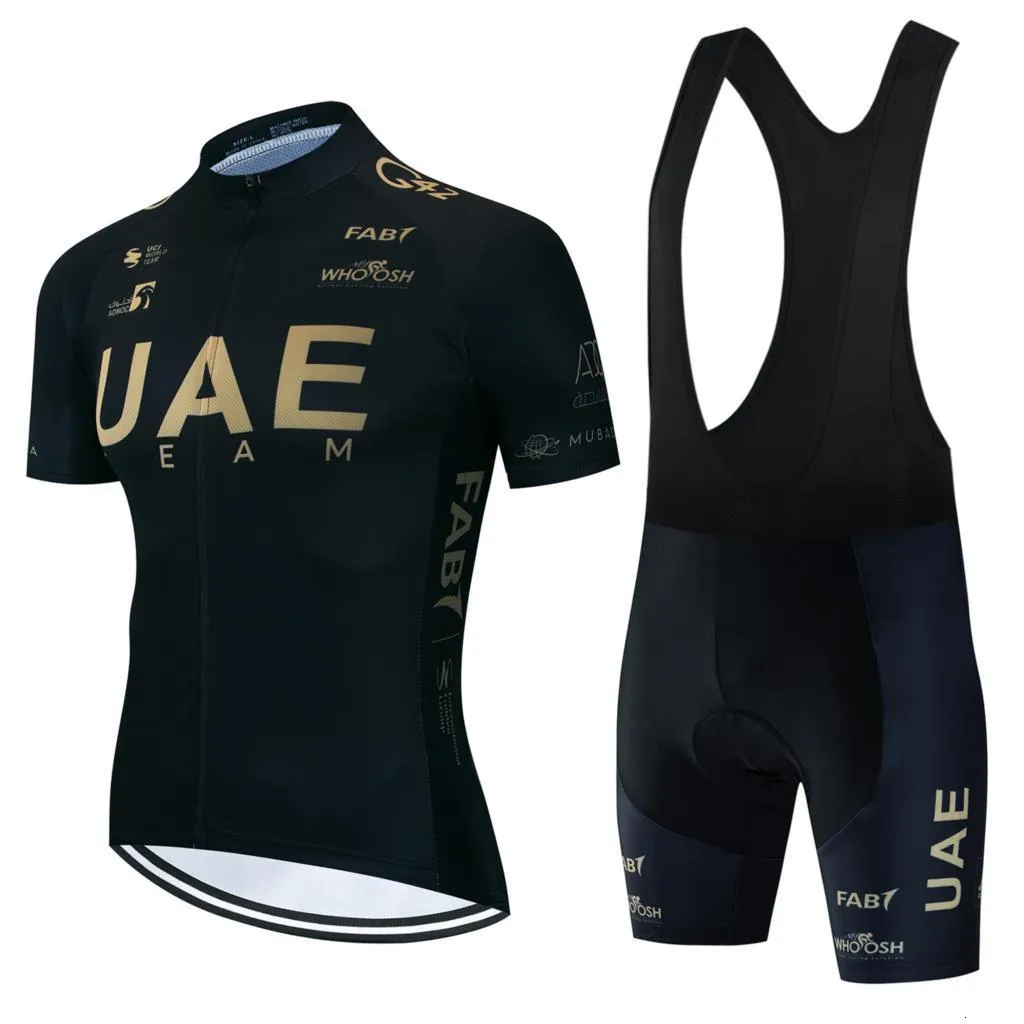 Conjuntos de camisa de ciclismo roupas de ciclismo roupas de ciclismo dos Emirados Árabes Unidos terno de bicicleta de estrada uniforme bib mtb roupas masculinas jaqueta calças curtas homem ciclo primavera verão 230830