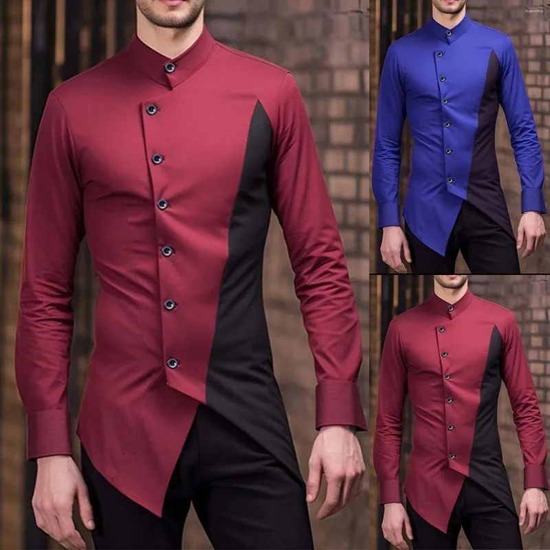 Camisas masculinas moda primavera e verão casual manga comprida lapela camisa listrada blusa colarinho botão