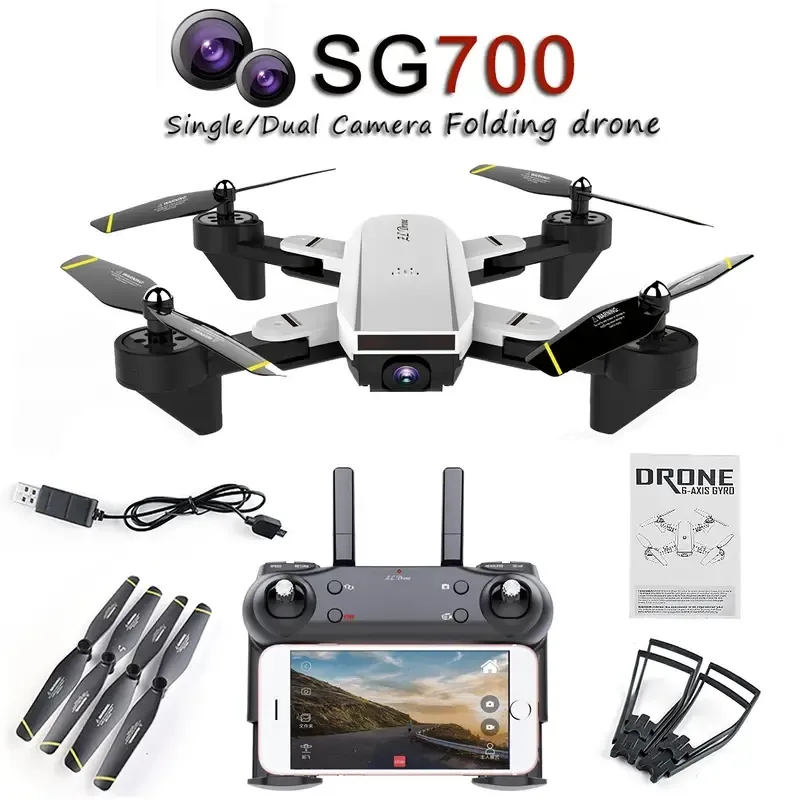 GPS Drone With Camera For Adults, One Key Start/Landing, 3D Rollover Stunt, Headless Mode, Folding Remote Control