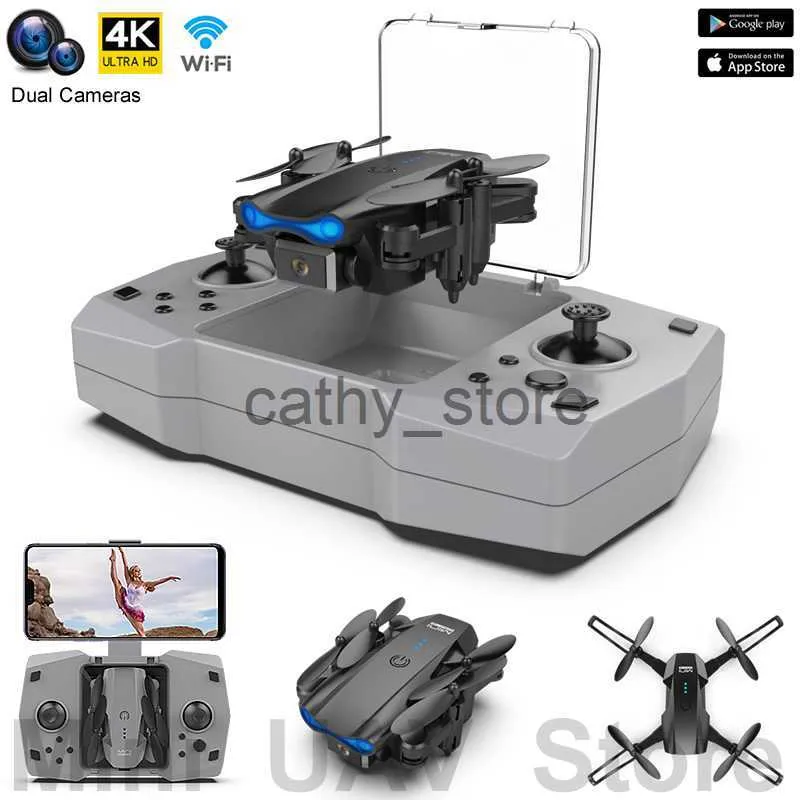 Simuladores KY906 Drone 4K HD Câmera Fotografia Aérea Dobrável RC Quadcopter Dron FPV WIFI Helicópteros de Controle Remoto Brinquedo Presente Retorno Gratuito X0831