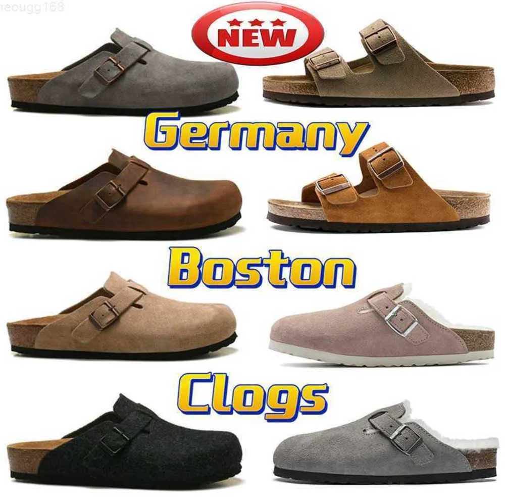 New Sandals Designer women Boston Clogs Slippers Slides Germany Cork Sandal mens Loafers Shoes womens Leather Suede Taupe slipper Arizona Mayari Sandal 997ess