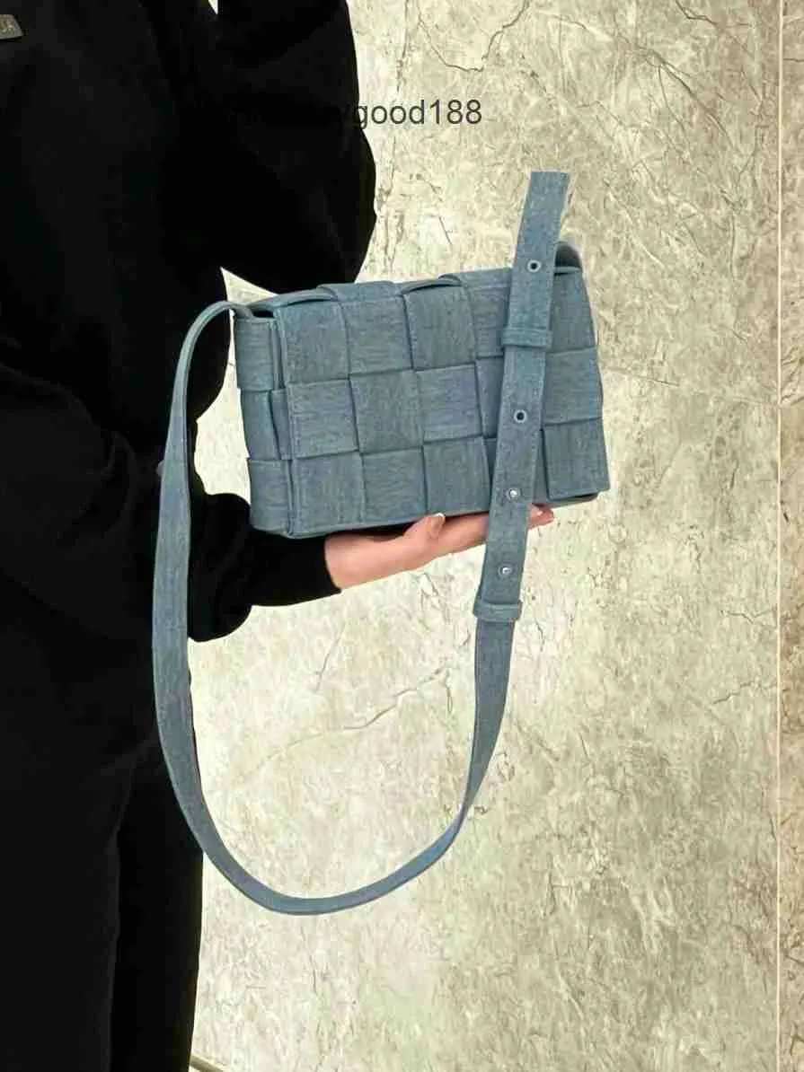 Designerka torba torby cukierki mini jodie mody szwy dżinsowy kwadratowy kształt kształt konstrukcja ręczna crossbody for dla kobiet Bives Teen Intrecciato