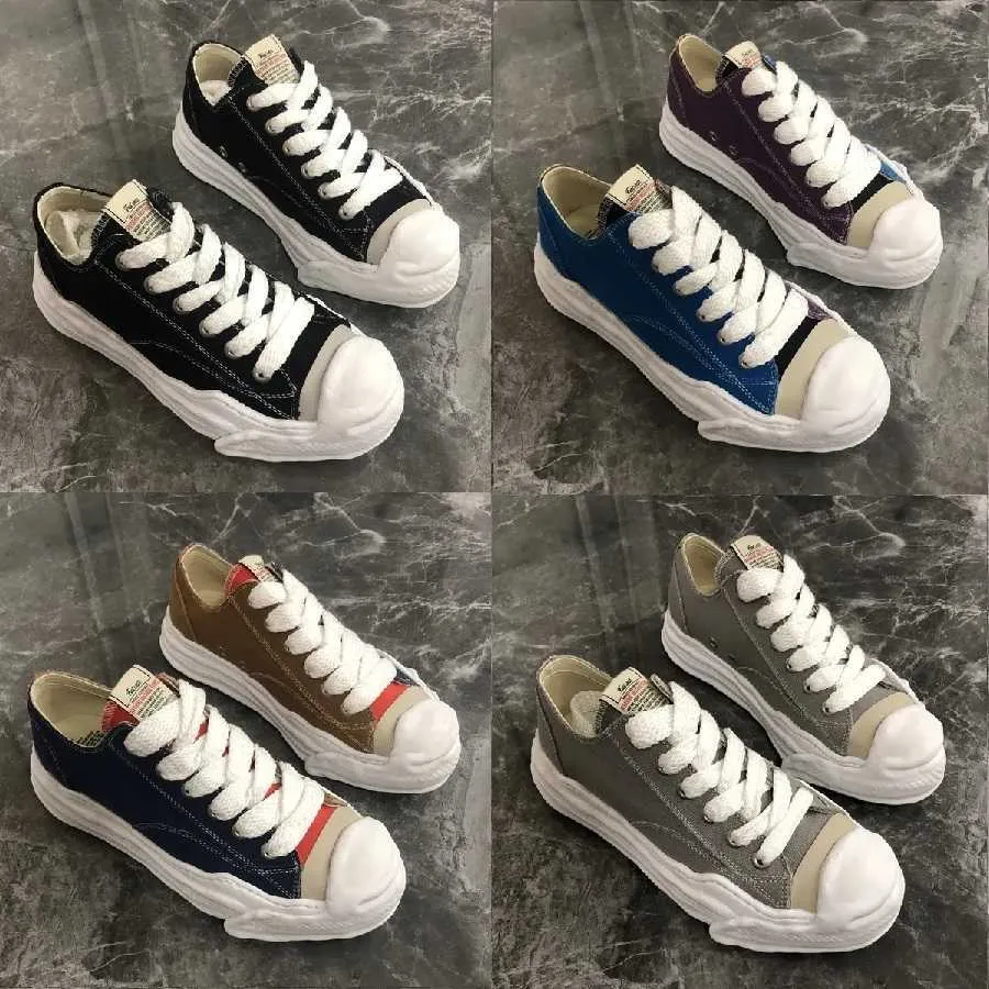 HOT Maison Mihara Yasuhiro MMY Originele Casual Schoenen Zool Laag Uitgesneden Canvas Schoenen voor Mannen MiharaYasuhiro Neus Sneaker Heren Sportschoen Dames Sport Dames