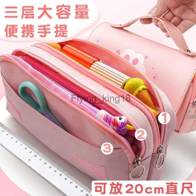 Wholesale Large Capacity Korean Pencil Pouch For Girls Kawaii Stationery  Trousse Grid Penbook Bag For School Supplies Estuche Escolar HKD230831 From  Flying_king18, $5.66