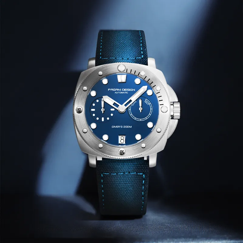 Wristwatches PAGANI DESIGN Mens Dive Mechanical Watches Stainless