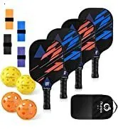 niupipo Pickleball Paddles, Lightweight Pickleball Rackets w/Fiberglass Surface, Fiberglass Surfa...