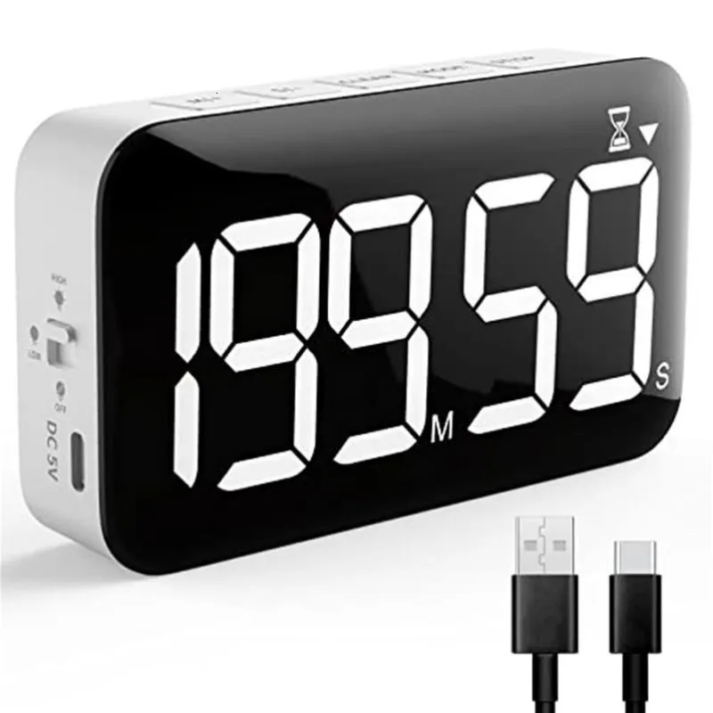 Kök Timers Noklead Kitchen Timer LED Knob Digital Timer Kök Tillbehör Nedräkning Timer Matlagningsdusch Studie Fitness Stoppur Timer 230831