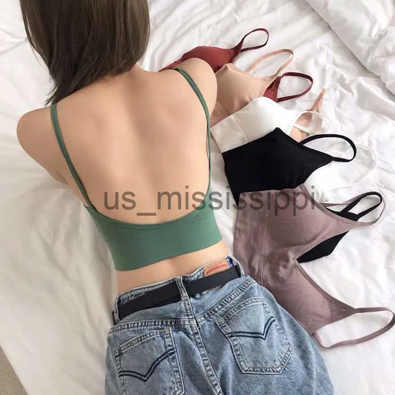 Andere Gezondheid Schoonheidsartikelen Vrouwen Sexy Crop Tops Tank Tube Top Thread Uback Sling Wrapped Chest Vest Vrouwelijke Naadloze Sportlingerie BH Bandeau Low Back x0831