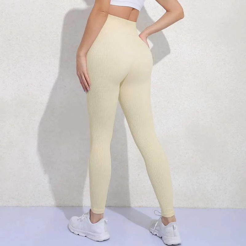 High Waisted Ribbed Seamless Yoga Pants For Women Seamless Gym Leggings  With Tummy Control For Fitness, Running, And Training Style X0831 From  Vip_official_001, $5.21