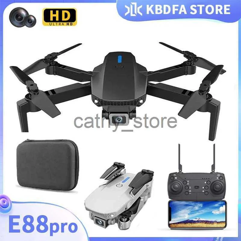 시뮬레이터 KBDFA E88 PRO 2023 WIFI FPV 드론 광각 HD 카메라 높이 RC 헬리콥터 접이식 쿼드 콥터 드론 어린이 선물 장난감 x0831