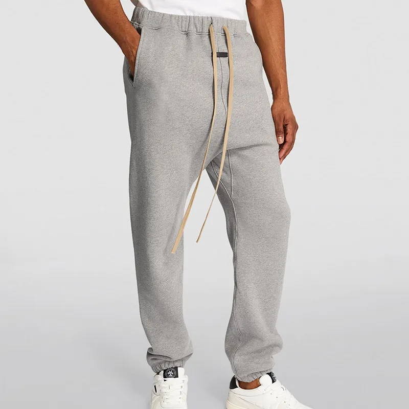 23FW Nouveau pantalon de jogging pour homme et femme, pantalon à bandes à la cheville, taille élastique, couleur unie, polaire, automne hiver, pantalon de rue décontracté, pantalon d'extérieur TJAMMKZ79