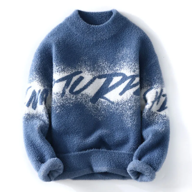 メンズセーターメンズ秋のスタイルメンズレターパターン暖かいセーターユースセータースプリングウールプルオーバーM3XL 230830