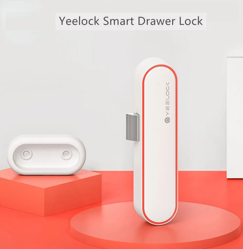 Fechadura com chave Yeelock Smart Gaveta Armário Keyless Bluetooth Porta App Desbloquear Anti Roubo Segurança Infantil Arquivo Eletrônico 230830