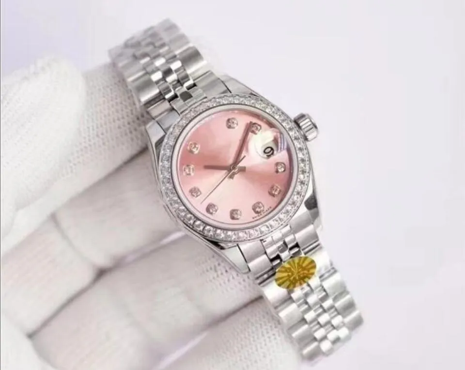 Senhora de alta qualidade relógio feminino relógios feminino dia dateday menina safira vidro relógio de pulso movimento mecânico automático-05