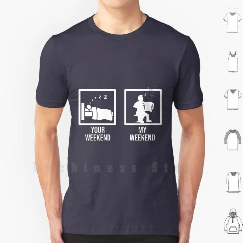 Camisetas masculinas acordeão acordeonista camisa presente seu fim de semana meus homens algodão s - 6xl