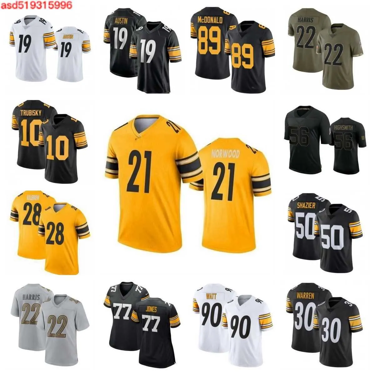 NFL Personalized Football Jersey Bundle Kenny Pickett 8, Najee Harris