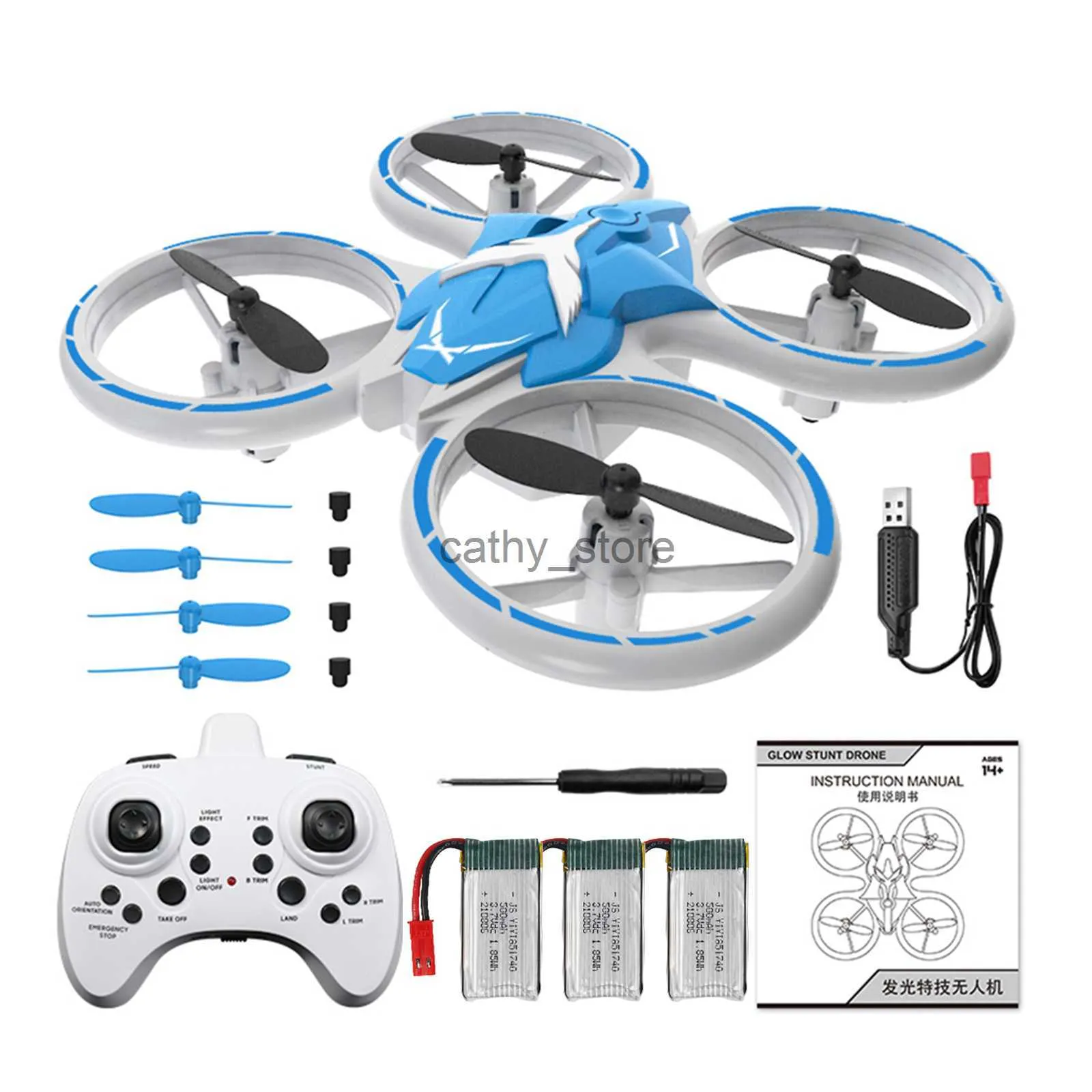 Simulateurs RC Quadcopter Mini Drone 2.4G 6 axes Avion Mode sans tête Hélicoptère télécommandé RC Avion Jouets pour enfants Cadeaux de Noël x0831