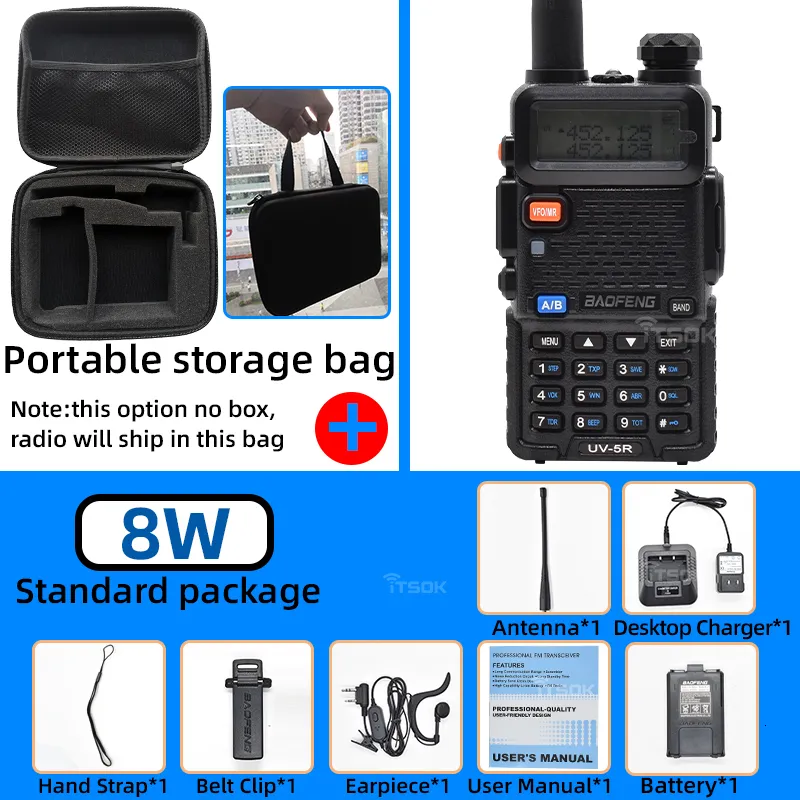 Baofeng UV 5R Dual Band Walkie Talkie Retc 15 Ham Radio Long Range Two