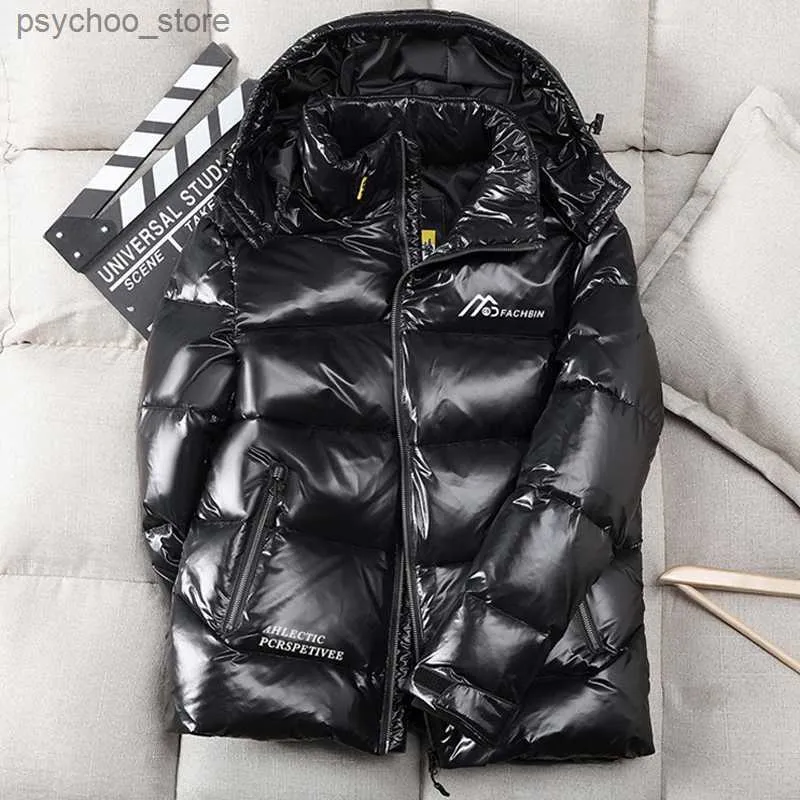 Men's Down Parkas Short Down Jackets Men Duck With Hood Puffer Jacket Mens Clothes Women Black Feather Winter Luxury Man Down Coat Men Waterproof Q230831