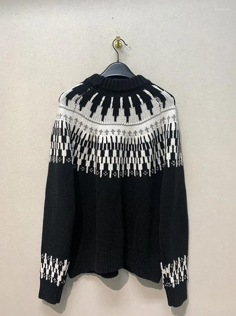 Hit Color Round Neck Long Sleeve Sweaters Hit Color Round Neck Long Sleeve Sweaters